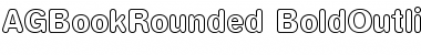 Download AG Book Rounded Bold Outline Font Title Preview