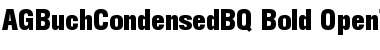 Download AG Buch Condensed BQ Regular Font Title Preview