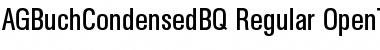 Download AG Buch Condensed BQ Regular Font Title Preview