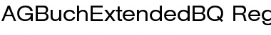 Download AG Buch Extended BQ Regular Font Title Preview
