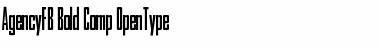 Download AgencyFB Bold Comp Regular Font Title Preview