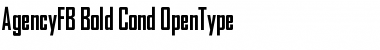 Download AgencyFB Bold Cond Regular Font Title Preview