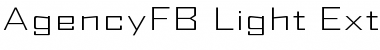 Download AgencyFB Light Extended Regular Font Title Preview