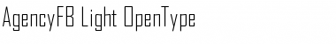 Download AgencyFB Light Regular Font Title Preview
