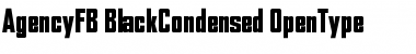 Download AgencyFB BlackCondensed Font Title Preview