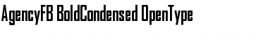 Download AgencyFB BoldCondensed Font Title Preview