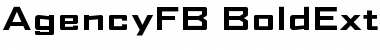 Download AgencyFB BoldExtended Font Title Preview