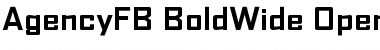 Download AgencyFB BoldWide Font Title Preview