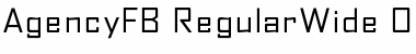 Download AgencyFB RegularWide Font Title Preview