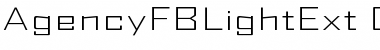 Download AgencyFBLightExt Regular Font Title Preview