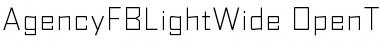 Download AgencyFBLightWide Regular Font Title Preview