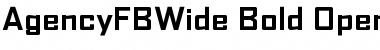 Download AgencyFBWide Bold Font Title Preview
