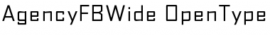 Download AgencyFBWide Regular Font Title Preview