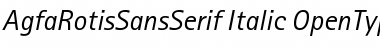 Download AgfaRotisSansSerif Italic Font Title Preview