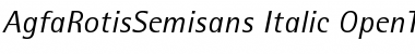 Download AgfaRotisSemisans Italic Font Title Preview