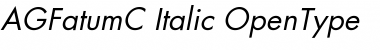 Download AGFatumC Italic Font Title Preview