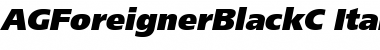 Download AGForeignerBlackC Italic Font Title Preview