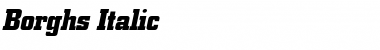 Download Borghs Italic Font Title Preview