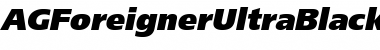 Download AGForeignerUltraBlackC Italic Font Title Preview