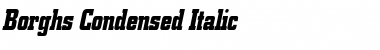 Download Borghs-Condensed Italic Font Title Preview