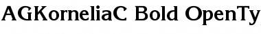 Download AGKorneliaC Bold Font Title Preview