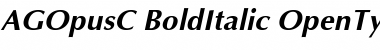 Download AGOpusC Bold Italic Font Title Preview
