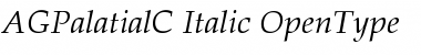 Download AGPalatialC Italic Font Title Preview