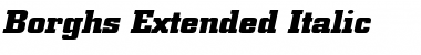 Download Borghs-Extended Italic Font Title Preview