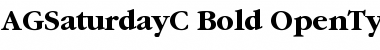 Download AGSaturdayC Bold Font Title Preview