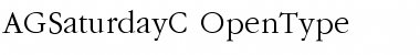 Download AGSaturdayC Regular Font Title Preview