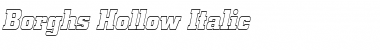 Download BorghsHollow Italic Font Title Preview