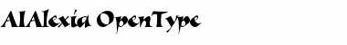 Download AIAlexia Regular Font Title Preview