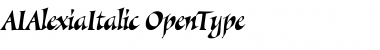 Download AIAlexiaItalic Regular Font Title Preview