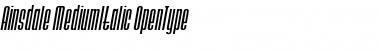Download Ainsdale MediumItalic Font Title Preview