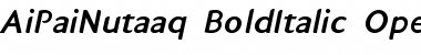 Download AiPaiNutaaq BoldItalic Font Title Preview