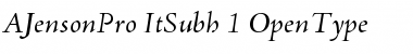 Download Adobe Jenson Pro Italic Subhead Font Title Preview