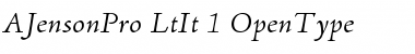 Download Adobe Jenson Pro Light Italic Font Title Preview