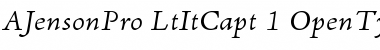 Download Adobe Jenson Pro Light Italic Caption Font Title Preview