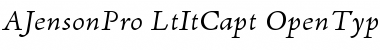 Download Adobe Jenson Pro Light Italic Caption Font Title Preview