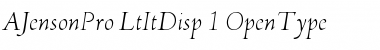 Download Adobe Jenson Pro Light Italic Display Font Title Preview