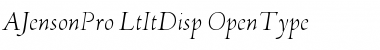 Download Adobe Jenson Pro Light Italic Display Font Title Preview