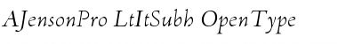 Download Adobe Jenson Pro Light Italic Subhead Font Title Preview