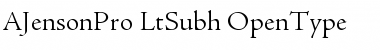 Download Adobe Jenson Pro Light Subhead Font Title Preview