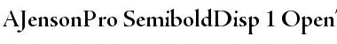 Download Adobe Jenson Pro Semibold Display Font Title Preview