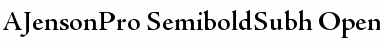 Download Adobe Jenson Pro Semibold Subhead Font Title Preview