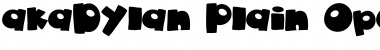 Download akaDylan Plain Regular Font Title Preview