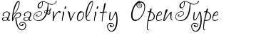 Download akaFrivolity Regular Font Title Preview