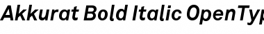 Download Akkurat Bold Italic Font Title Preview