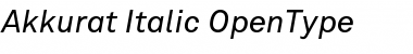 Download Akkurat Italic Font Title Preview
