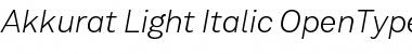 Download Akkurat Light Italic Font Title Preview